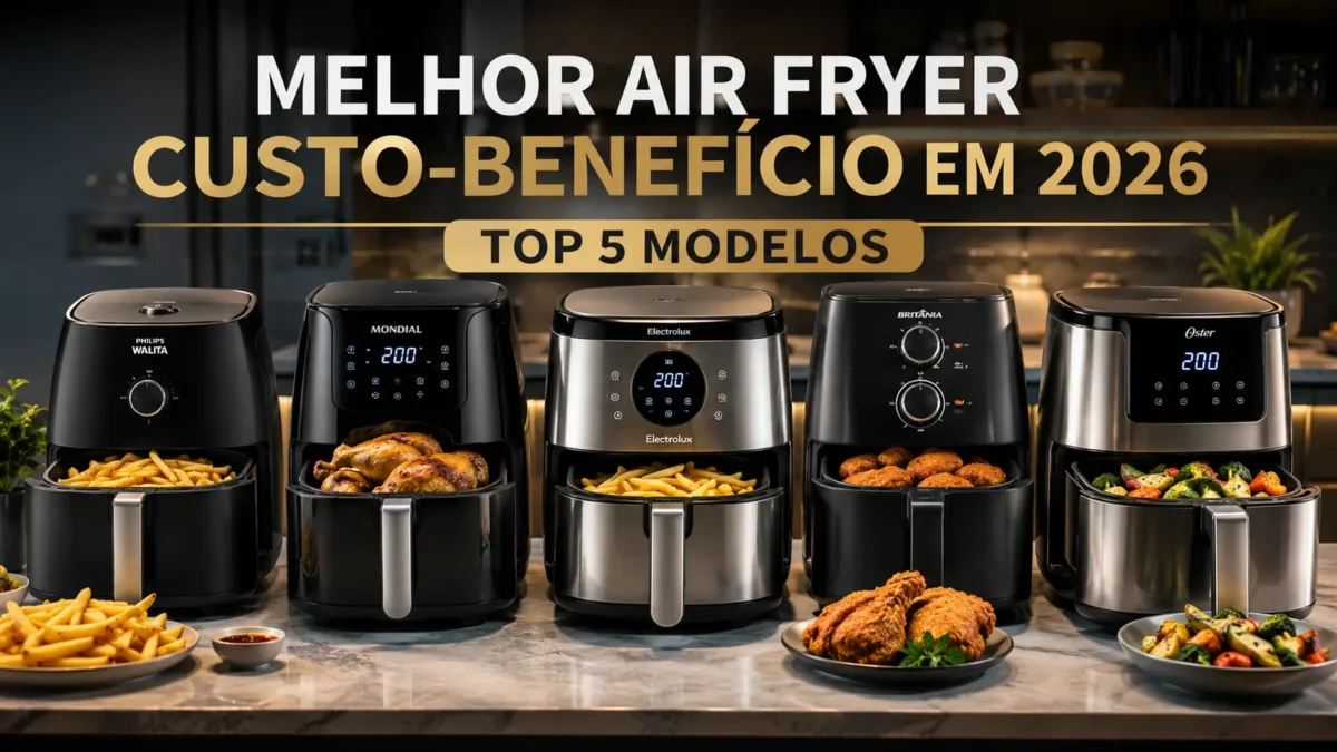 Melhor Air Fryer Custo-Benefício em 2026 Top 5 Modelos