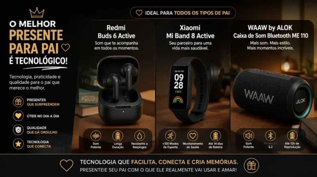 melhor presente para o pai tecnologico